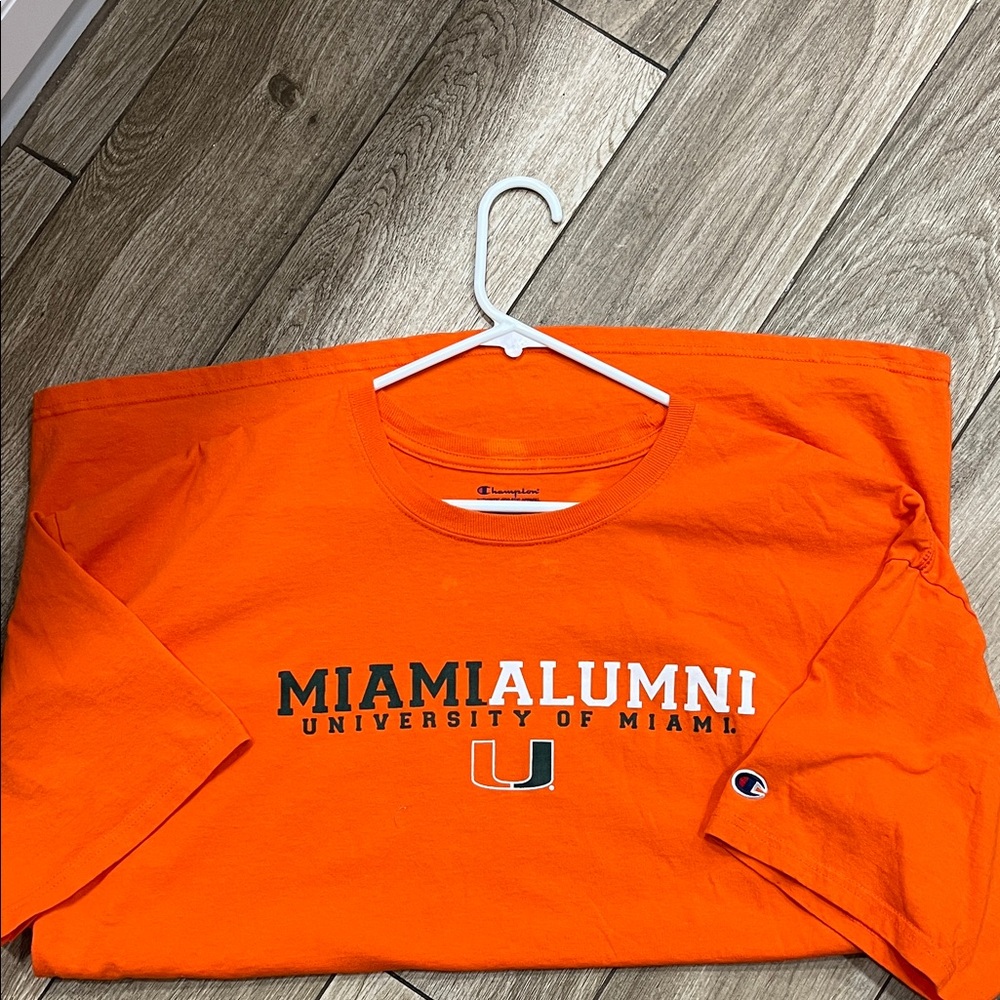 FINAL - Univ of Miami Orange S/S Tee Shirt -Sz XXL - flawed